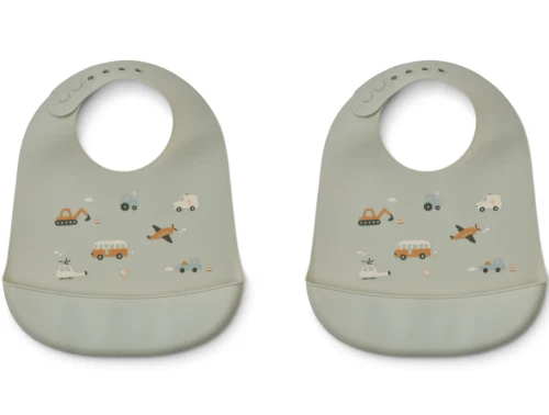 Liewood vehicles dove blue mix hagesmæk Tilda silikone (2-pack)